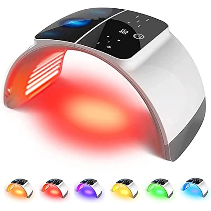 STRBOXONG قناع الوجه LED بـ 7 ألوان، جهاز العناية بالوجه بقناع الضوء LED، لسبا الوجه والجسم، مضاد للشيخوخة، تجديد، شد، تنعيم التجاعيد، تفتيح البشرة، للاستخدام المنزلي، جهاز صالون التجميل - Image 2